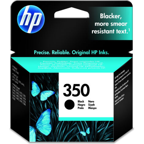 Cartuccia d'inchiostro originale HP 350 nera da 4,5 ml compatibile con stampanti Hewlett Packard, stampa circa 200 pagine (1/5)