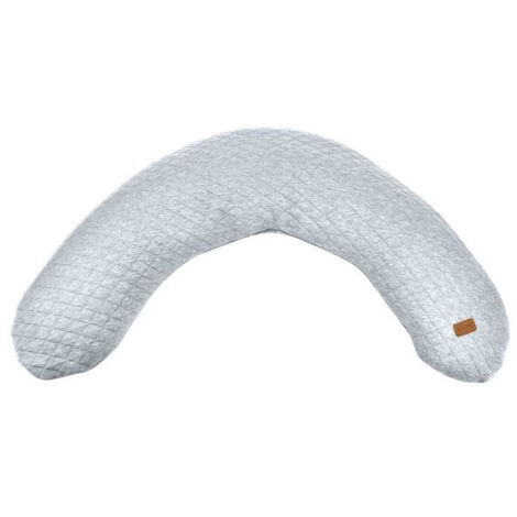 BEABA Big FlopsyTM Cuscino per allattamento e maternità, Fiore di cotone, Grigio mélange (1/4)