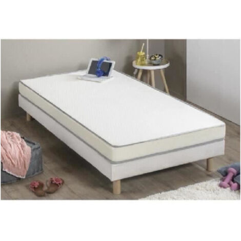 Matelas mousse 90 x 190 - Confort ferme - Epaisseur 10 cm - Fabrication europeenne - FINLANDEK Huopa (1/5)