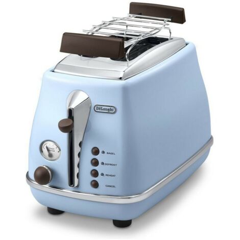 DeLonghi CTOV2103AZ Tostapane a 2 Scomparti Potenza 900 W Vintage Blu
