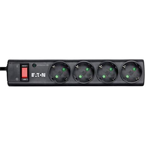 Multiprise/Parafoudre - Eaton Protection Strip 4 DIN - PS4D - 4 prises DIN europeennes - Noir (1/4)