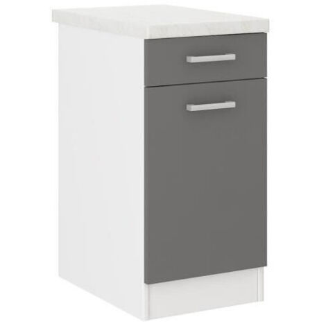 ULTRA Mobile basso cucina L 40 cm con piano di lavoro incluso - Grigio