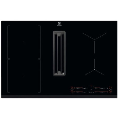 Electrolux Piano cottura aspirante a induzione 78cm 4 fuochi 7350W nero - KCC83443