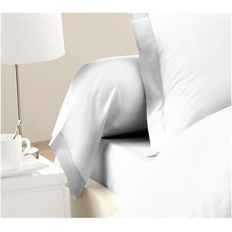 LOVELY HOME Set di 2 Federe per Traversino 100% cotone 85x185 cm - Bianco