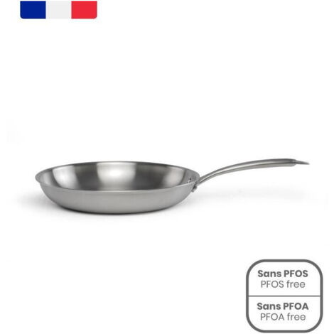 Brigade - Padella in acciaio inox 20 cm - LIVOO - MEP157 - Acciaio inox Triply - Tutti i fuochi incluso induzione - Made in France (1/5)