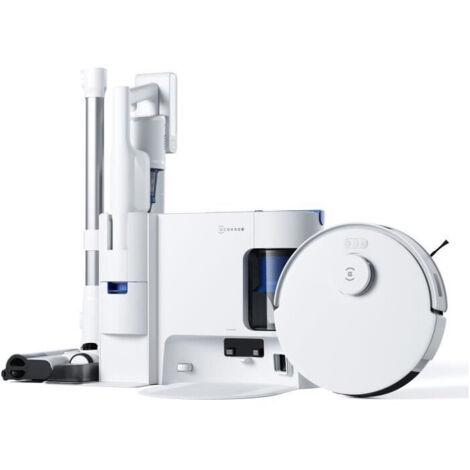 ECOVACS DEEBOT N20 COMBO - Robot Aspirapolvere + Scopa con Stazione - Doppio Svuotamento Automatico - Potenza 10 kPa