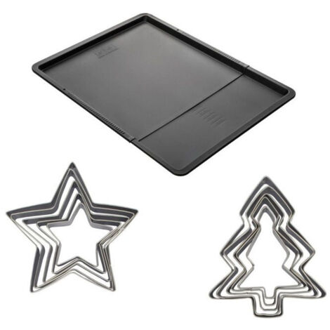 Ensemble avec plaque a pâtisserie extensible et 10 emporte-pieces - ZENKER