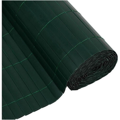 Stuoia in PVC doppia faccia - NATURE - 1 x 3 m - 1600 g/m² - Oscurante 4/5 - Anti-UV - Verde
