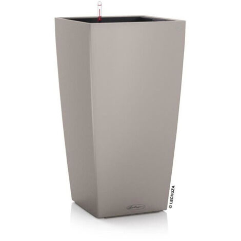 Vaso per piante LECHUZA Cubico Color 40 - kit completo, sabbia marrone (1/5)