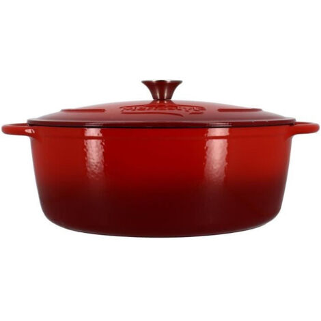 Cocotte - MENASTYL - 6020105 - Rotonda - In ghisa smaltata - Rossa - 7 litri (1/4)
