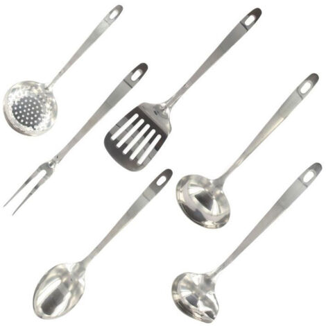 Ensemble ustensiles de cuisine 6 pieces - FACKELMANN - Oxford - Inox
