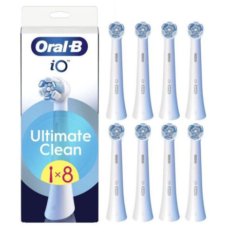 Brossettes - ORAL-B - iO refills Ultimate Clean - Pack de 8 - Blanc (1/5)