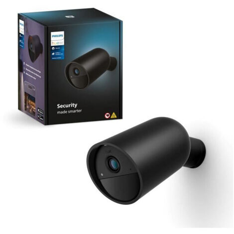 Telecamera senza fili - Philips Hue - Secure - HD 1080P - Interno o esterno - Controllo con un'unica app - Nero