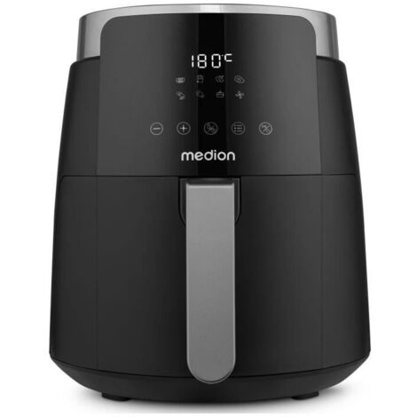 Friggitrice ad aria calda - MEDION - MD13030 - Acciaio inossidabile - 4,7 L - Digitale - Airfryer - 1500 W - 60 min - Fino a 200°C - No