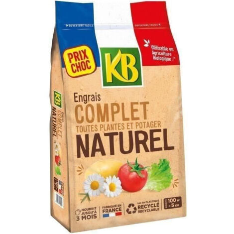 Concime Completo Universale KB KBCOMP5 - 5 kg - Nutre fino a 3 mesi - Fertilizza fino a 100 m² (1/2)