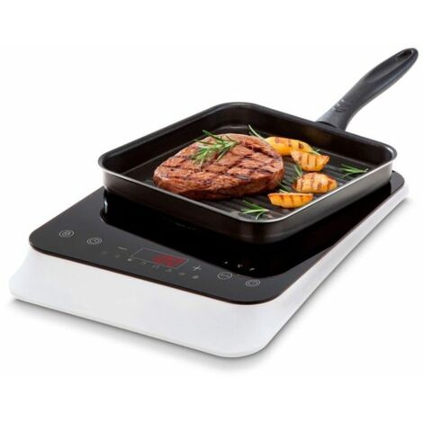 Piastra a Induzione Portatile - MEDION MD18490 - 1 Fuoco - 2000W - 60/240°C - 8 Programmi - L 29 x P 36 x H 6 cm - Bianco/Nero