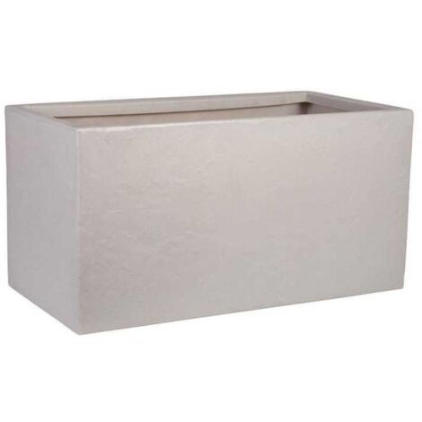 Vaso STRATA Riven Trough rettangolare 46,5x38,5x17,5 cm colore pietra
