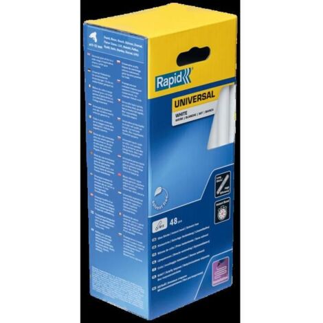 Colla universale bianca in stick 190 mm x 48 stick - Scatola - RAPID-ISABERG - 5001412
