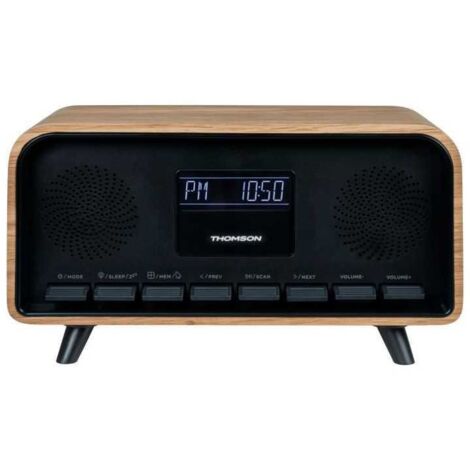 Radio sveglia THOMSON Vintage Cosy Bluetooth 5.3 DAB+ FM legno marrone 30W
