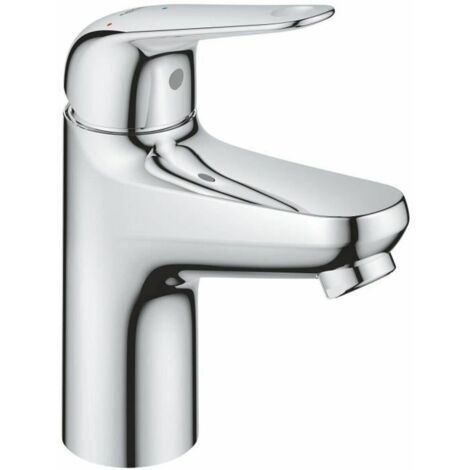 Mitigeur monocommande lavabo - GROHE Swift - 24323001 - Chromé - Taille S - Ouverture Eau Froide - Economie d'eau - Vidage clic (1/4)