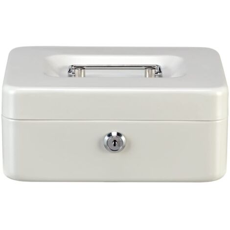 Caissette a monnaie - BURG WACHTER - Money 5020 Light Grey - Ouverture a clé, acier gris clair
