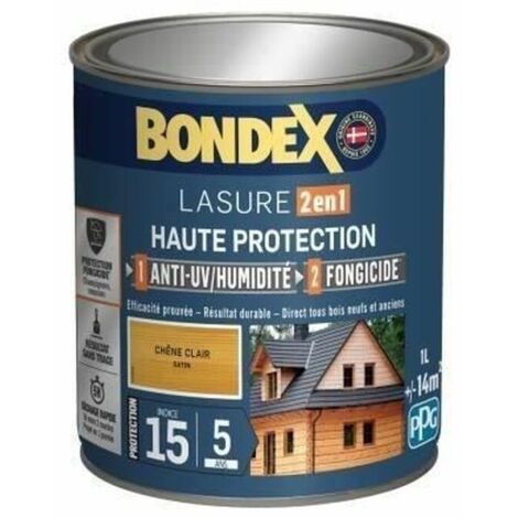BONDEX LASURE 2EN1 IND 15 5ANS 1L CH.C BONDEX - 439095
