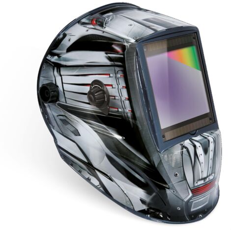 GYS - LCD ALIEN+ TRUE COLOR XXL, maschera/casco di saldatura, DIN 15, oscuramento automatico, Tinta scura 59/913, schermo XXL, energia solare - 068698