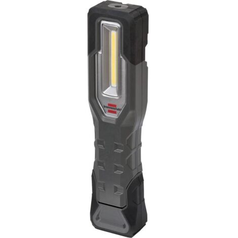 Brennenstuhl torcia de lavoro LED a batteria HL 1000 A IP54 / lampada da esterno con LED COB (1000+200lm, fino a 24hde durata della luce, con magneti e gancio, interfacciade ricarica USB C)