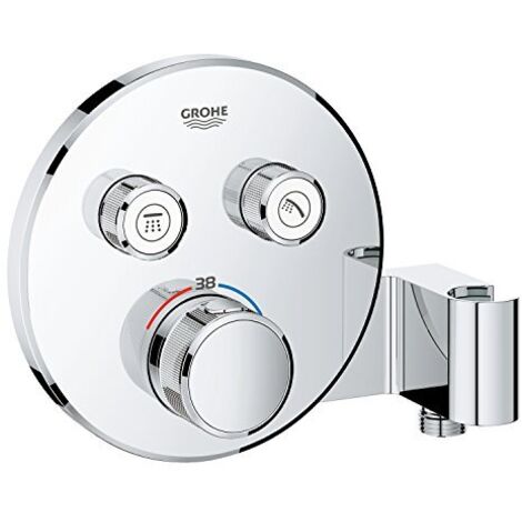 Thermostatique encastré rond GROTHERM SMARTCONTROL GROHE 29120000 2 sorties - chrome (1/4)