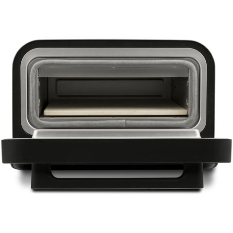 G3 ferrari g10204 pizza pro 2 minuti, 1700 w, raggiunge fino 450°c, pareti fredde,cottura in 2 minuti, display digitale con 6 programmi, pietra refrattaria, accessori e ricettario inclusi, grigio/inox