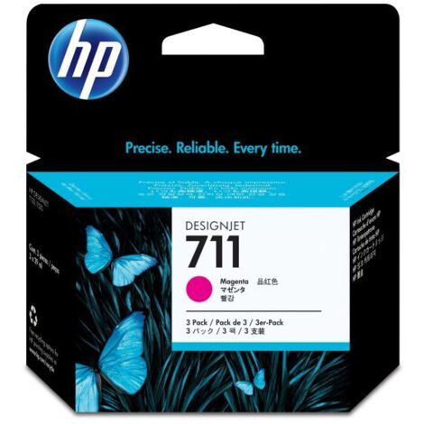 HP 711 3 Pack 29 ml Magenta DesignJet Ink Cartridges Cartuccia d'Inchiostro 3 pz Originale (1/5)