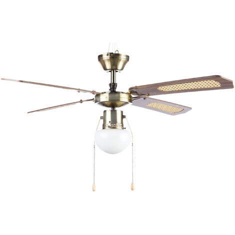 Farelek Bali - Ventilatore da soffitto, 107 cm, Marrone