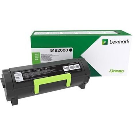 Toner Originale Lexmark 51B2000 Nero per Stampanti MS617dn, MS417dn, MX317dn, MX617de, MS517dn, MX517de � circa 2.500 pagine (1/5)