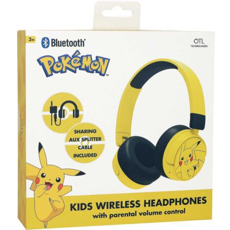 Cuffie wireless BMD Pikachu BMDPK1315 Bluetooth pieghevoli 24h Giallo (1/2)