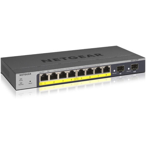 Netgear gs110tp gestito l2/l3/l4 gigabit ethernet (10/100/1000) supporto power over ethernet (poe) grigio - GS110TP-300EUS (1/4)