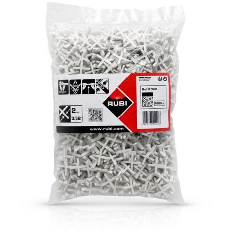 Croisillons 2 mm. 1000 unités - RUBI - 2000