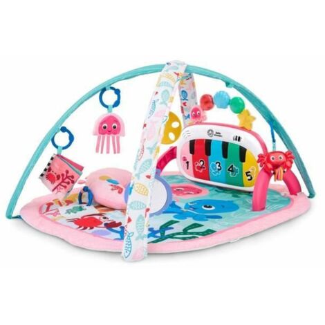 BABY EINSTEIN Tappeto da gioco evolutivo per bambina 4-in-1 -Kickin’ Tunes- pianoforte giocattolo, arco con giocattoli sensoriali, multilingue (1/5)