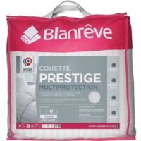 Couette 240x260 cm BLANREVE PRESTIGE Multiprotection - 100% Polyester - 2 Personnes - Satin rayé