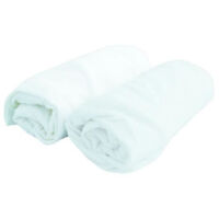 DOMIVA Set di 2 Federe Jersey - 60 x 120 cm - Bianco/Bianco