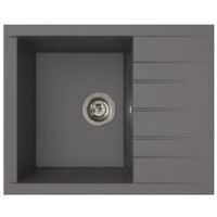 Lavello - Resina SMC - Grigio cemento - A incasso - STRADOUR - Cube 1C XS - 62 x 50 cm