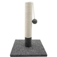 Poteau griffoir - TYROL - 404113 - Simple - Gris et blanc - 42cm