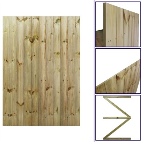 Premier 6ft Tongue & Groove 120cm Wide Semi-Braced Flat Top Gate (1/5)