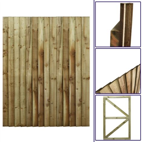 Premier 6ft Feather Edge 135cm Wide Fully Framed Flat Top Gate (1/5)