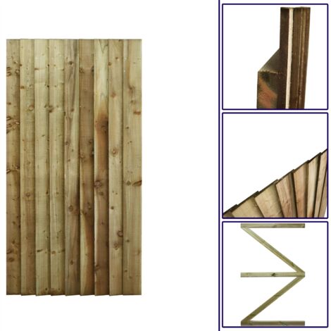 Premier 6ft Feather Edge 90cm Wide Semi-Braced Flat Top Gate