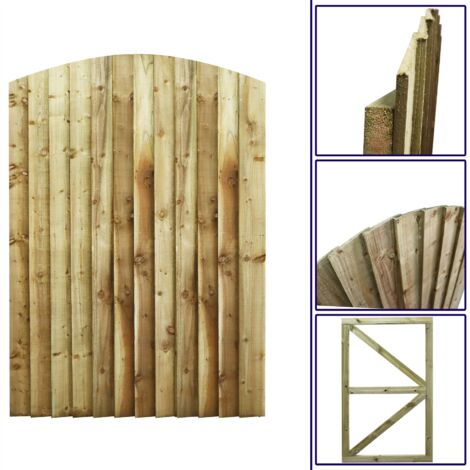 Premier 6ft Feather Edge 120cm Wide Fully Framed Arch Top Gate