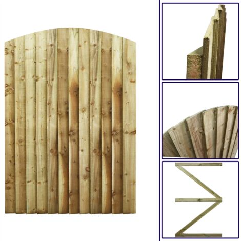 Premier 6ft Feather Edge 120cm Wide Semi-Braced Arch Top Gate
