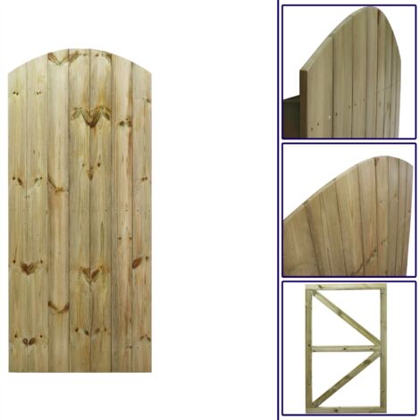Premier Garden Supplies Garden Gate Height: 6ft (180cm High) Feather Edge Fully Framed Flat Top Pedestrian Pathway Garden Footpath Gate [Width 90cm] With RING LATCH HINGE PACK - View #4