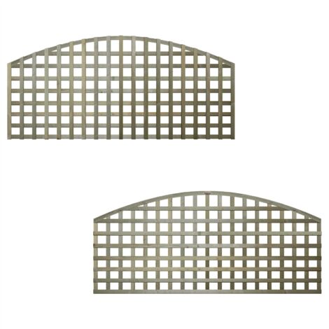 Premier 6ft x 2ft Arch Top Privacy Square Garden Trellis Panels