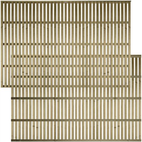 Premier 6ft x 4ft Tuscany Vertical Slatted Capped Trellis Panel