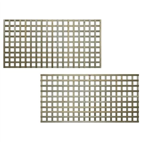 Premier 6ft x 3ft Flat Top Privacy Square Garden Trellis Panel